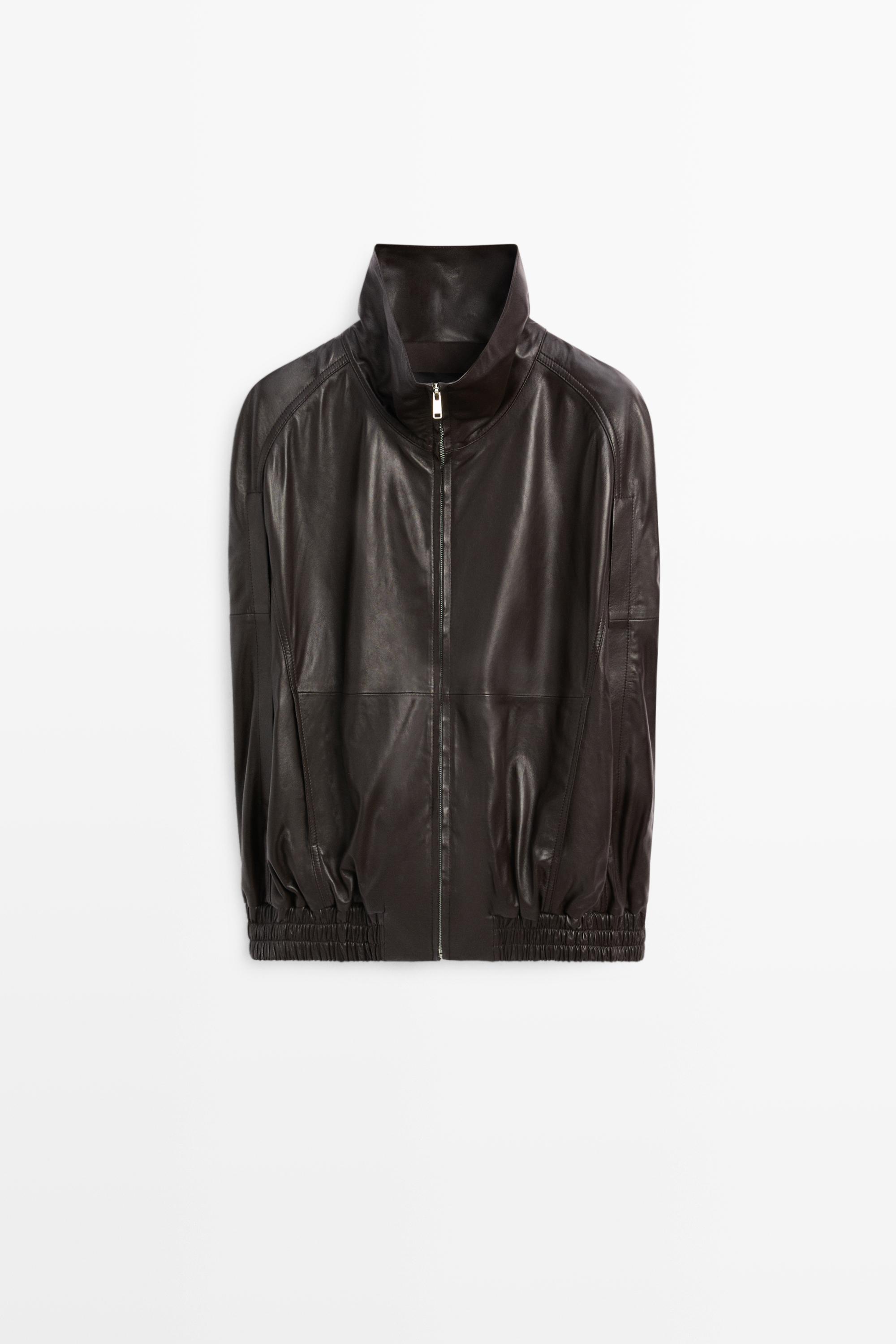 Nappa leather bomber gilet